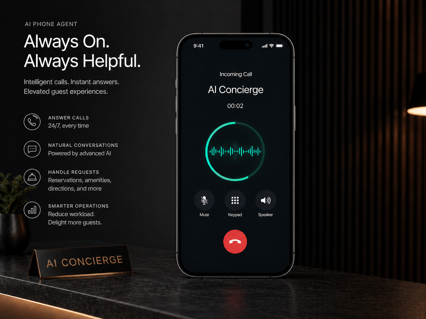 AI concierge voice agent
